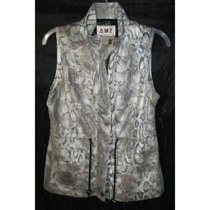 AMI Snake Skin Button / Zip Vest Size: Small RN#53953